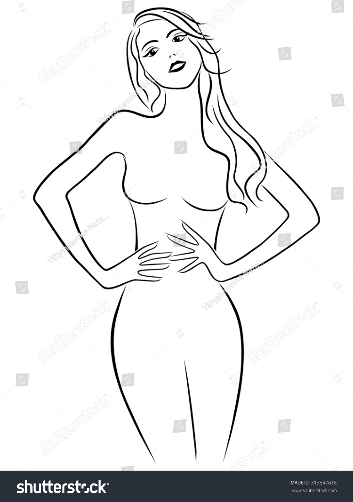 It's just a graphic of Gratifying Hands On Hips Pose Drawing It is an image of Gratifying Hands On Hips Pose Drawing