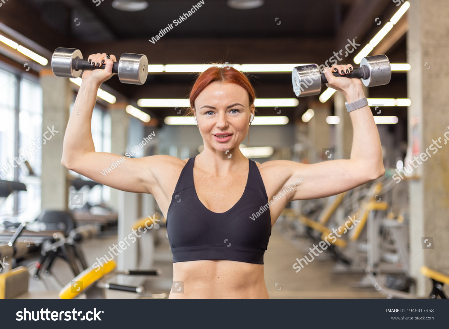 283 Overhead dumbbell press Images, Stock Photos & Vectors | Shutterstock