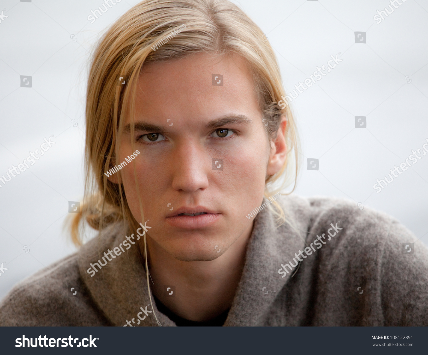 Attractive Young Man Long Hair Stock Photo Edit Now 108122891