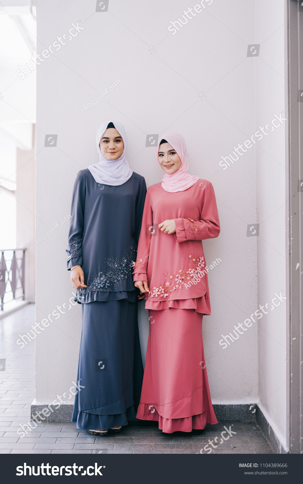 Attractive Young Muslim Girls Wearing Baju Stock Photo Edit Now