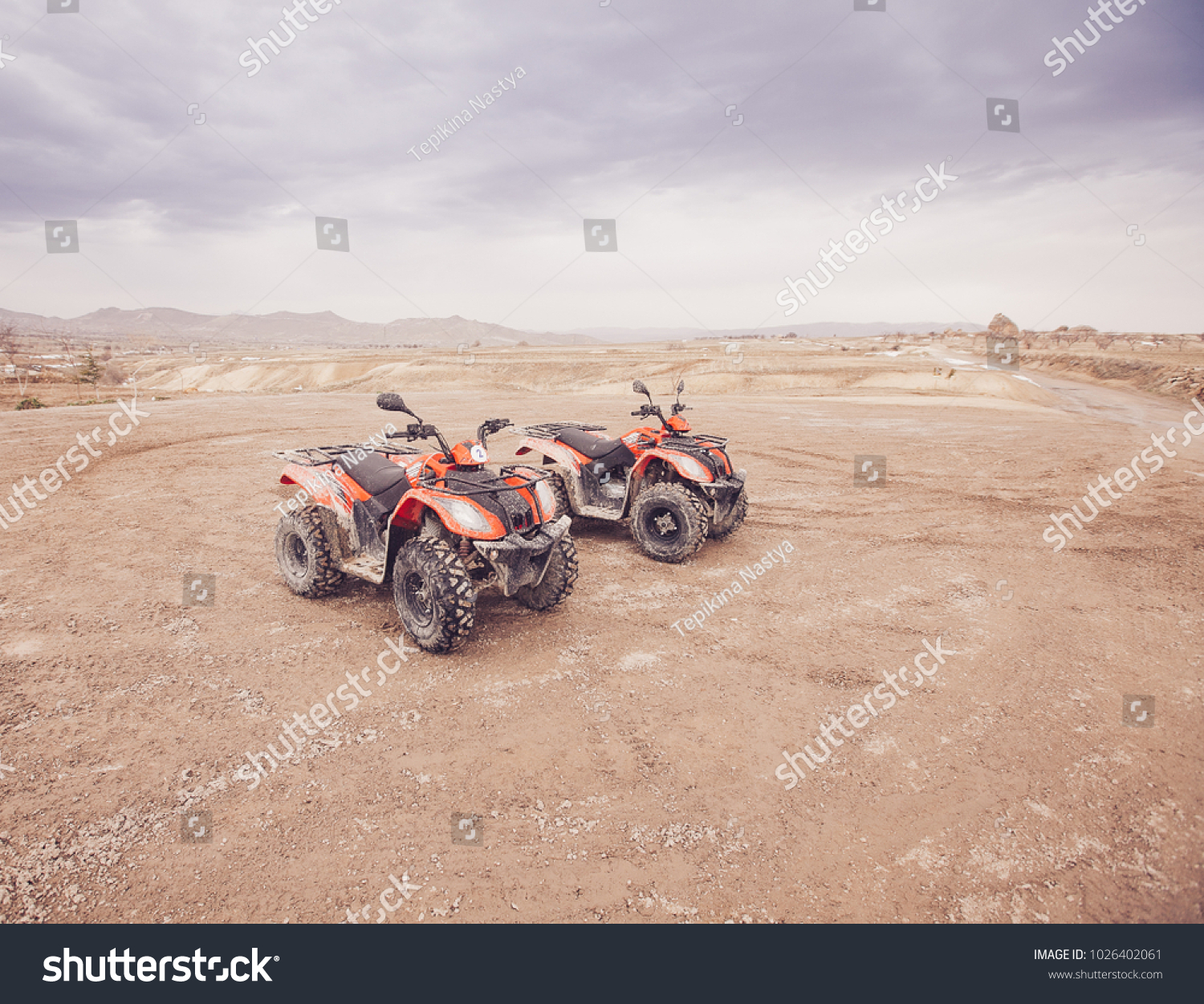 Atv Quad Bike Front Mountains Landscape Stock Photo 1026402061 ...