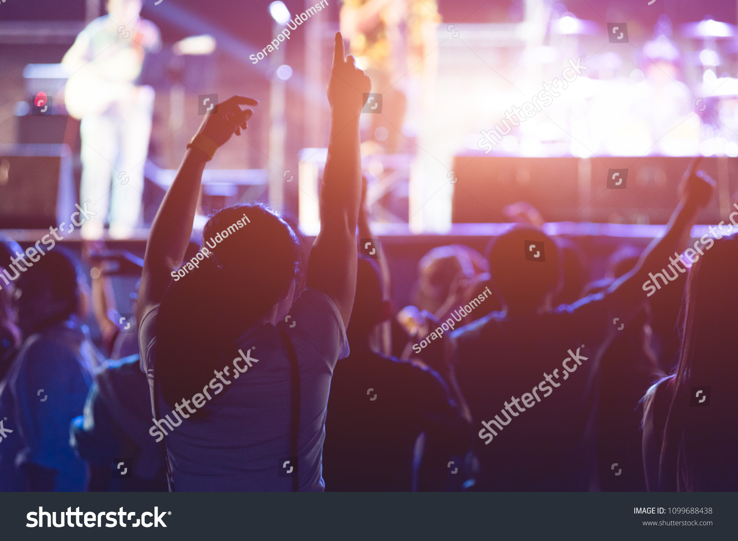 Audience People Event Stage Festival Music Stock Photo 1099688438 ...