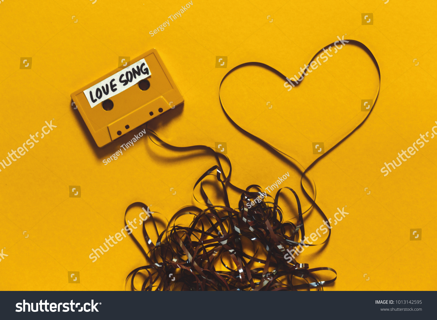 Audio Cassette Tape Inscription Love Song Stock Photo Edit Now