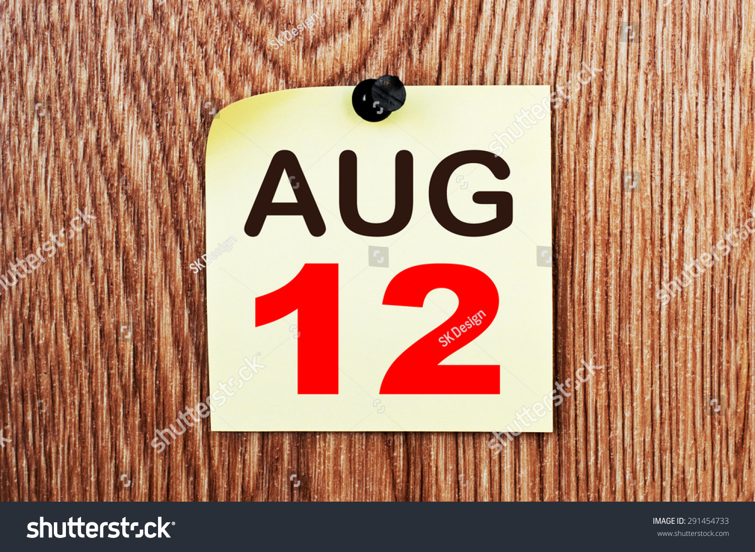 August 12 Calendar. Part Of A Set Stock Photo 291454733 : Shutterstock