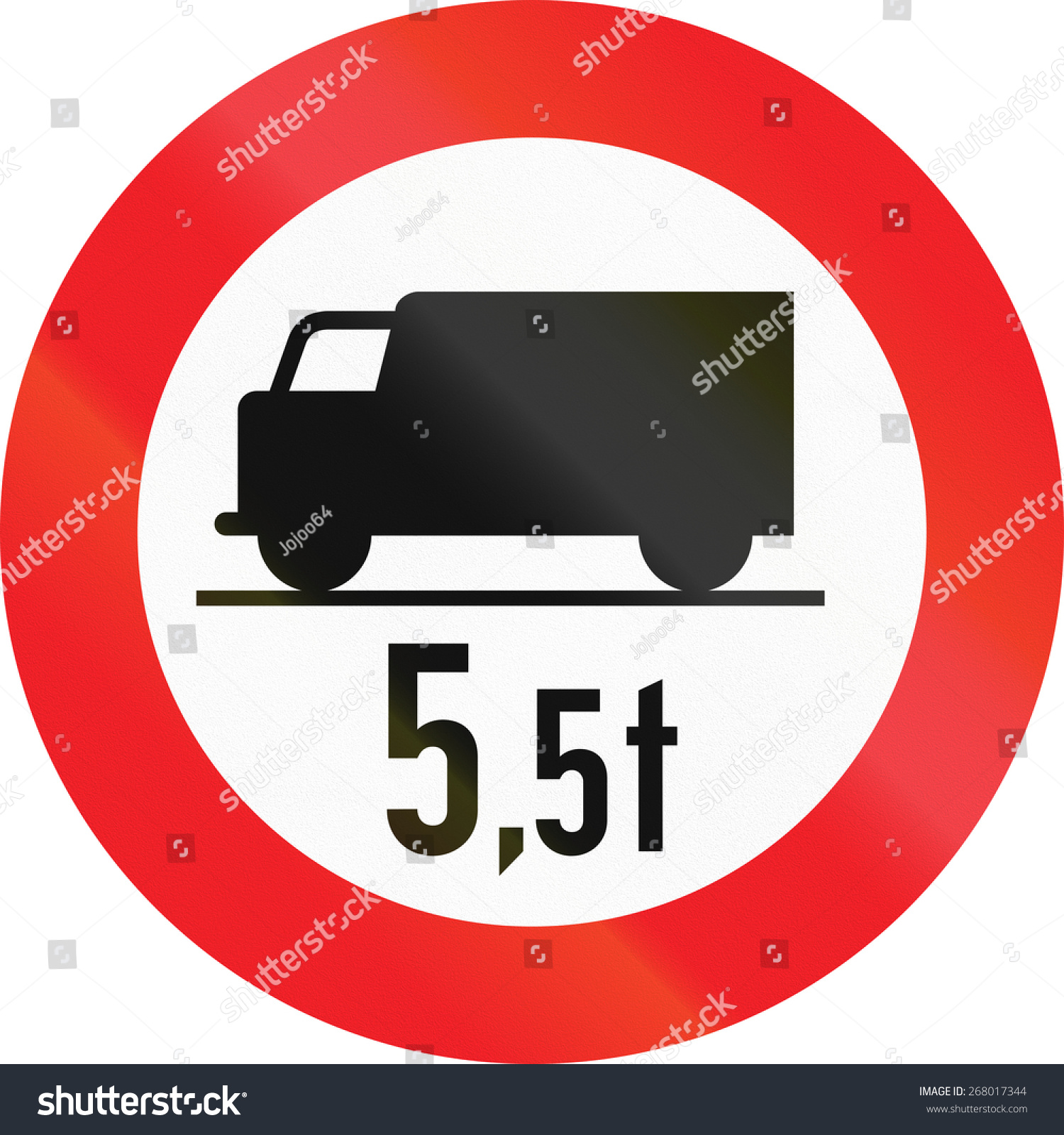 Austrian Traffic Sign Prohibiting Thoroughfare Lorries Stock Illustration 268017344