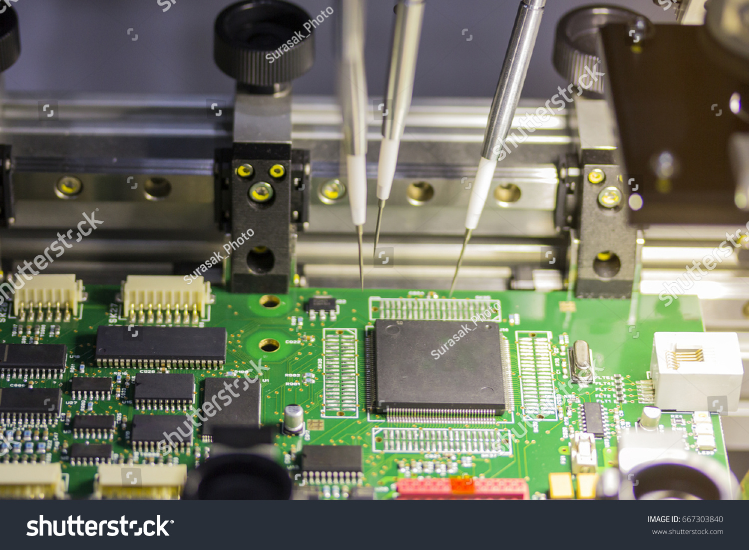 Automatic System Machine Manufacturing Printed Circuit Stock Photo ...