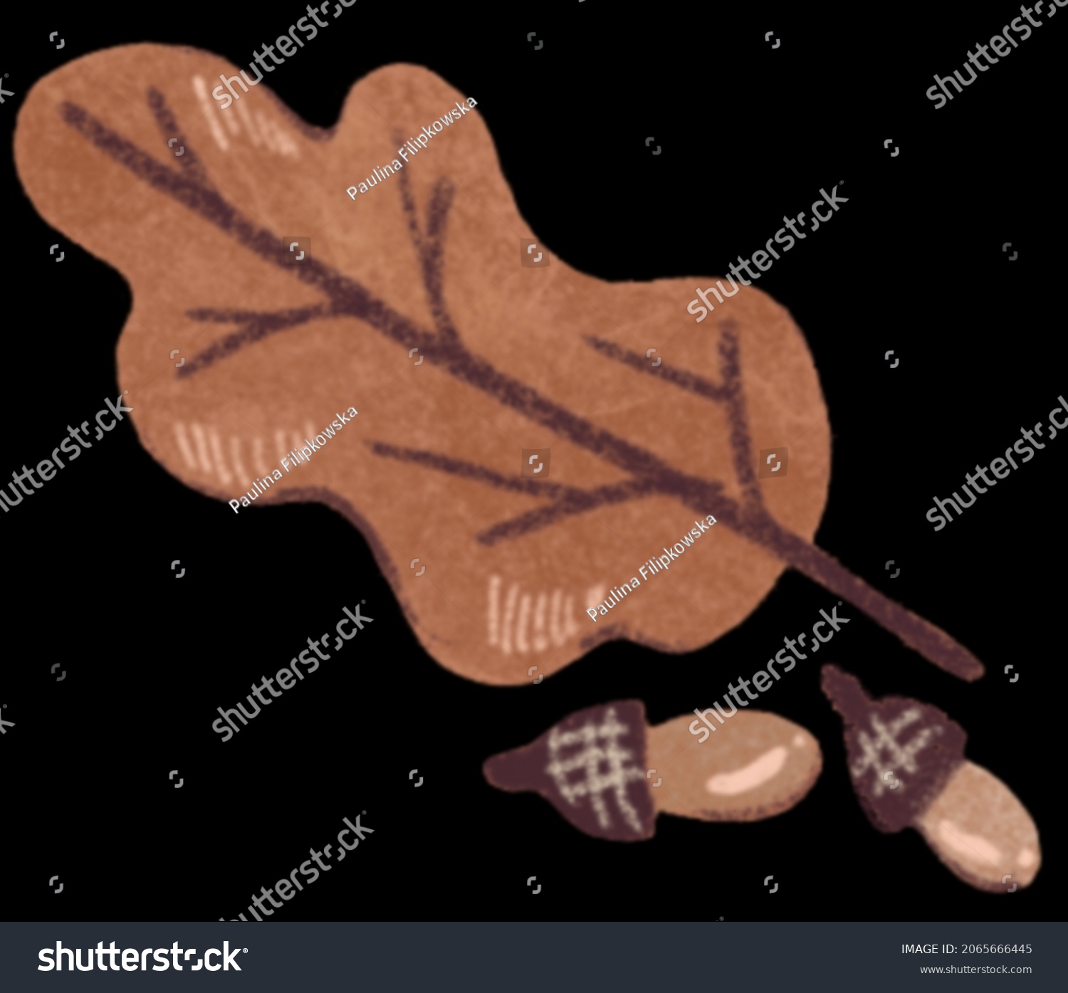 Autumn Leaf Sticker Clip Art Stock Illustration 2065666445 | Shutterstock