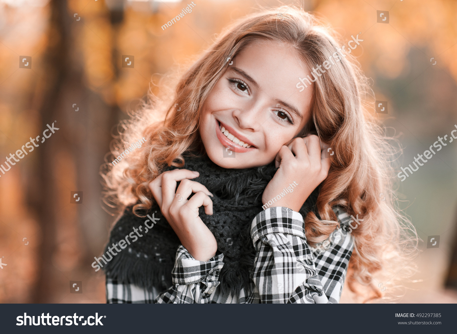 Blonde Teen Girl Smiling