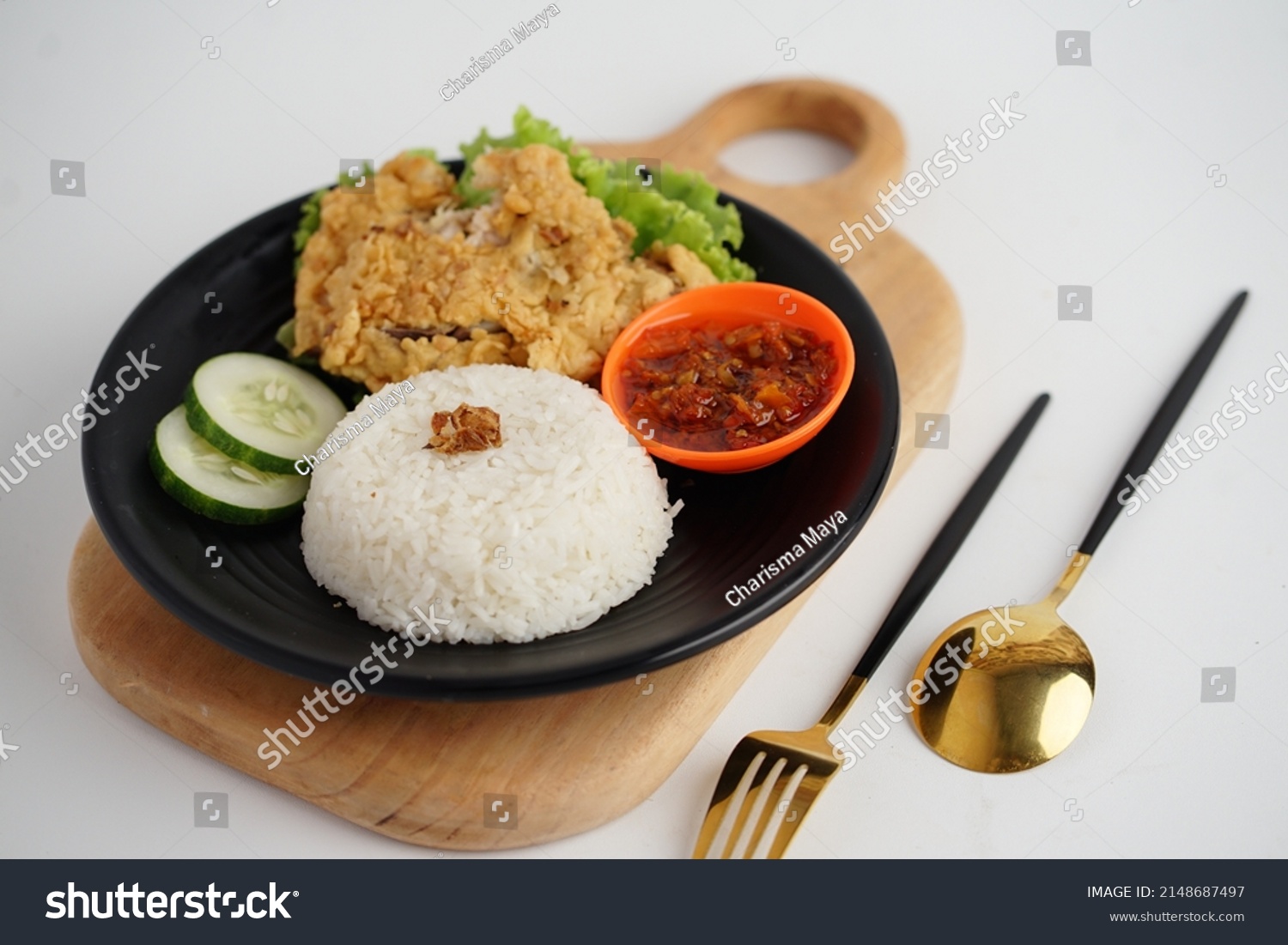 Ayam Goreng Geprek Pecel Ayam Sambal Stock Photo 2148687497 Shutterstock