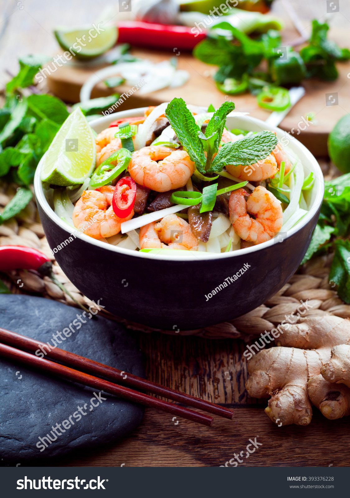 Vietnamese Rice Noodle Fresh Spicy Chili Stock Photo Edit Now