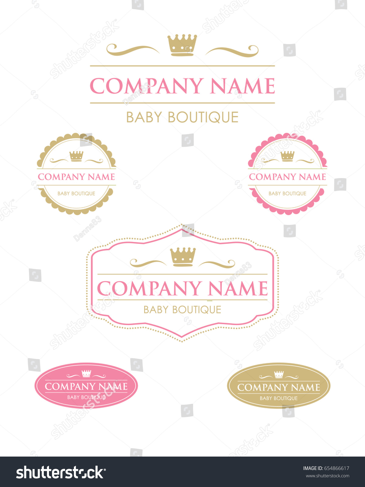 Baby Boutique Logo Design Stock Illustration 654866617