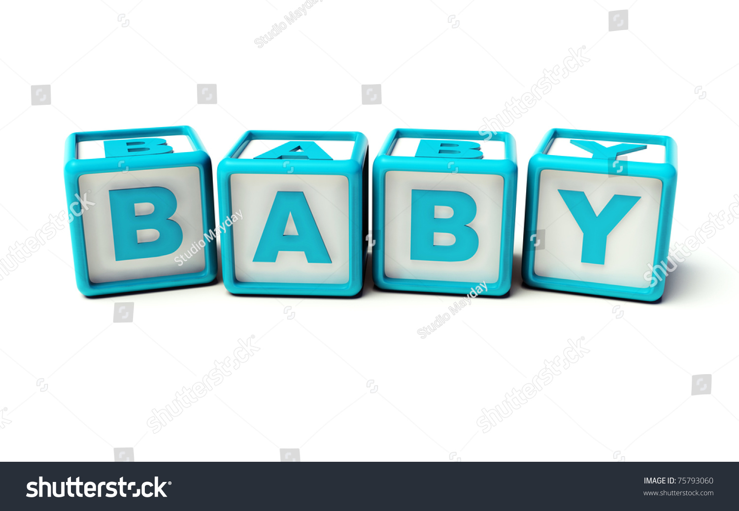 Baby Boy Concept Of Cubes Stock Photo 75793060 : Shutterstock