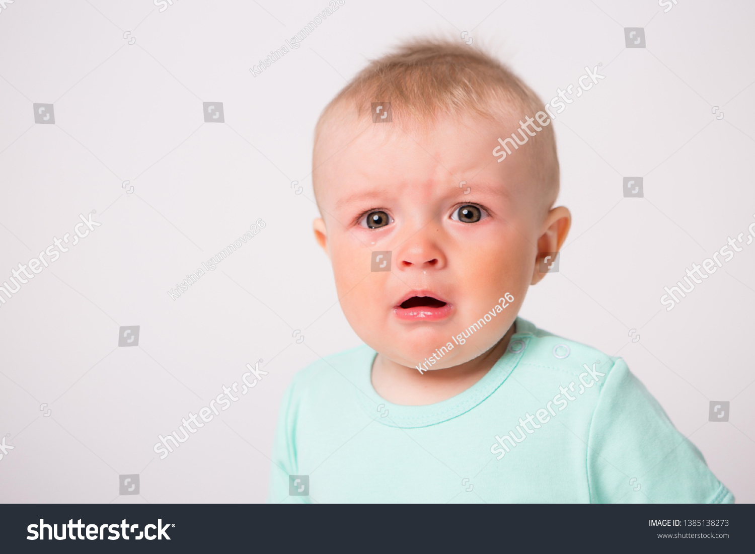 Baby Boy 6 Months Crying On Stock Photo 1385138273 | Shutterstock