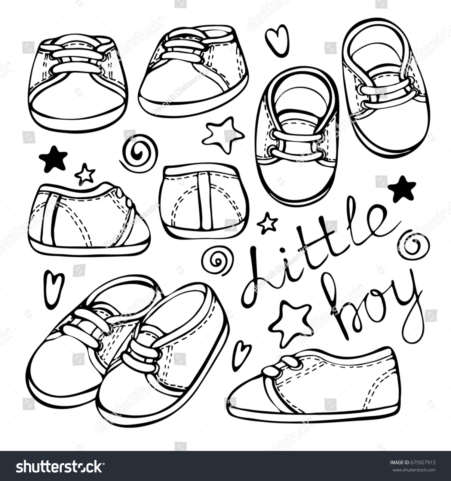 Baby Fashion Shoes Sketch Hand Drawn Stock Illustration 675927913 How to draw a pair of shoes. https www shutterstock com image illustration baby fashion shoes sketch hand drawn 675927913