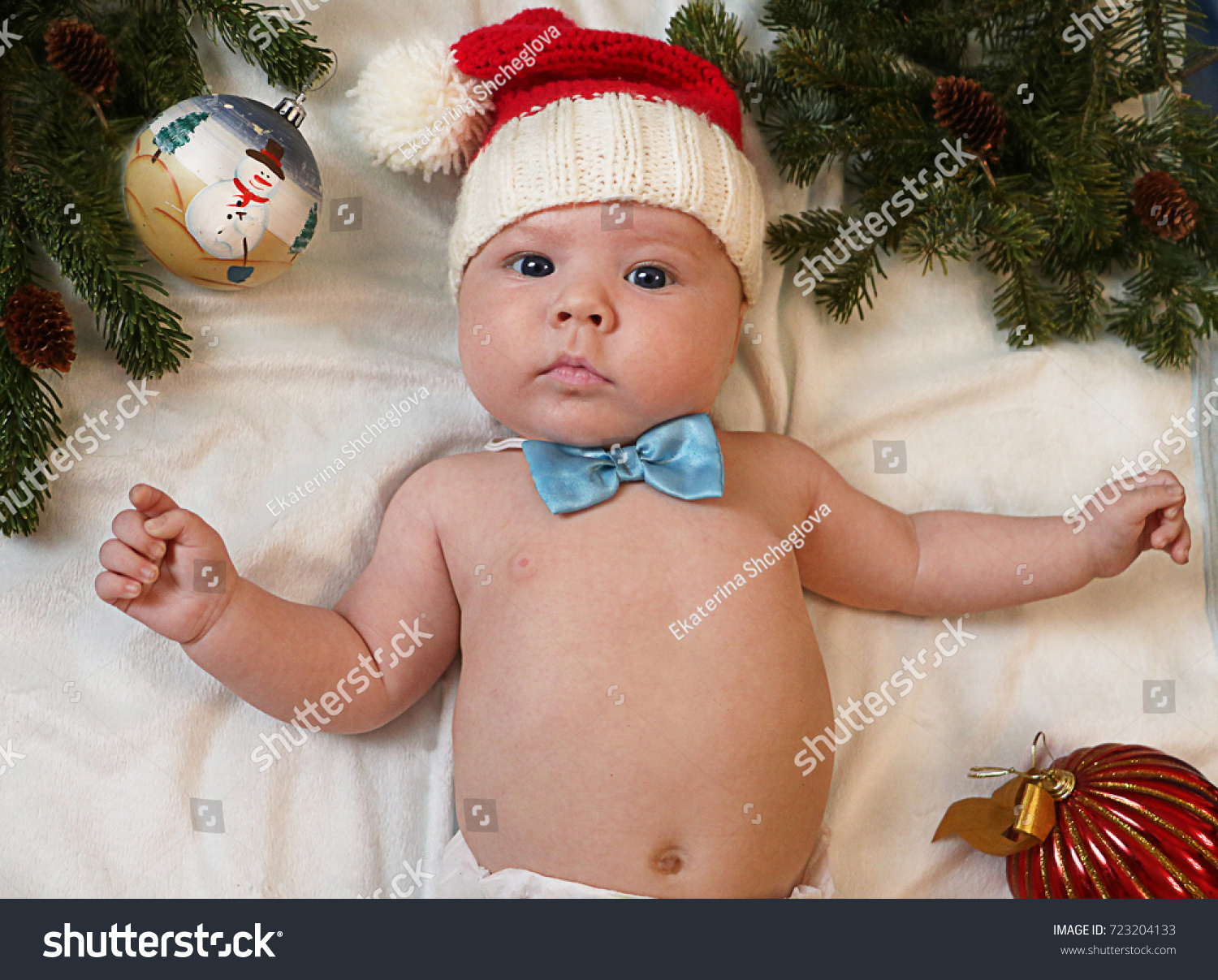 baby's first christmas santa hat