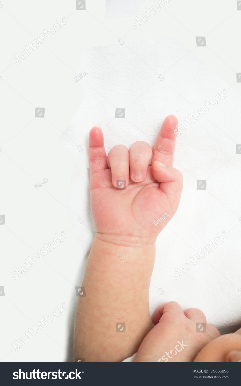 Baby Hand Love You Sign Stock Photo Edit Now