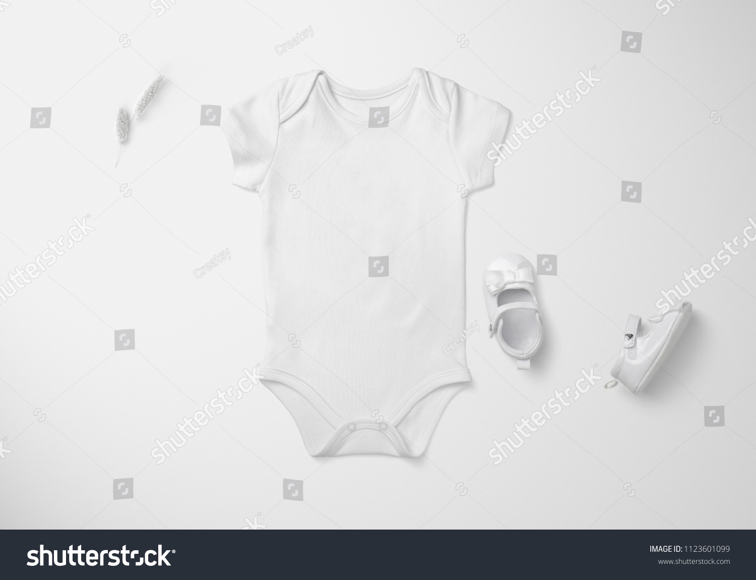 Baby Onesie Mockup Set Little Fashion Beauty Fashion Stock Image 1123601099