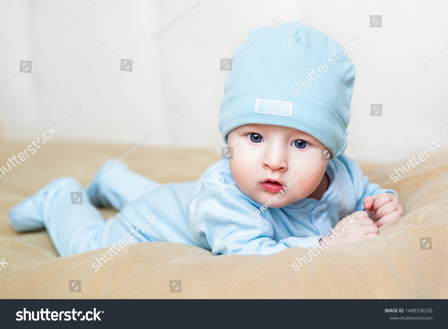 infant blue suit