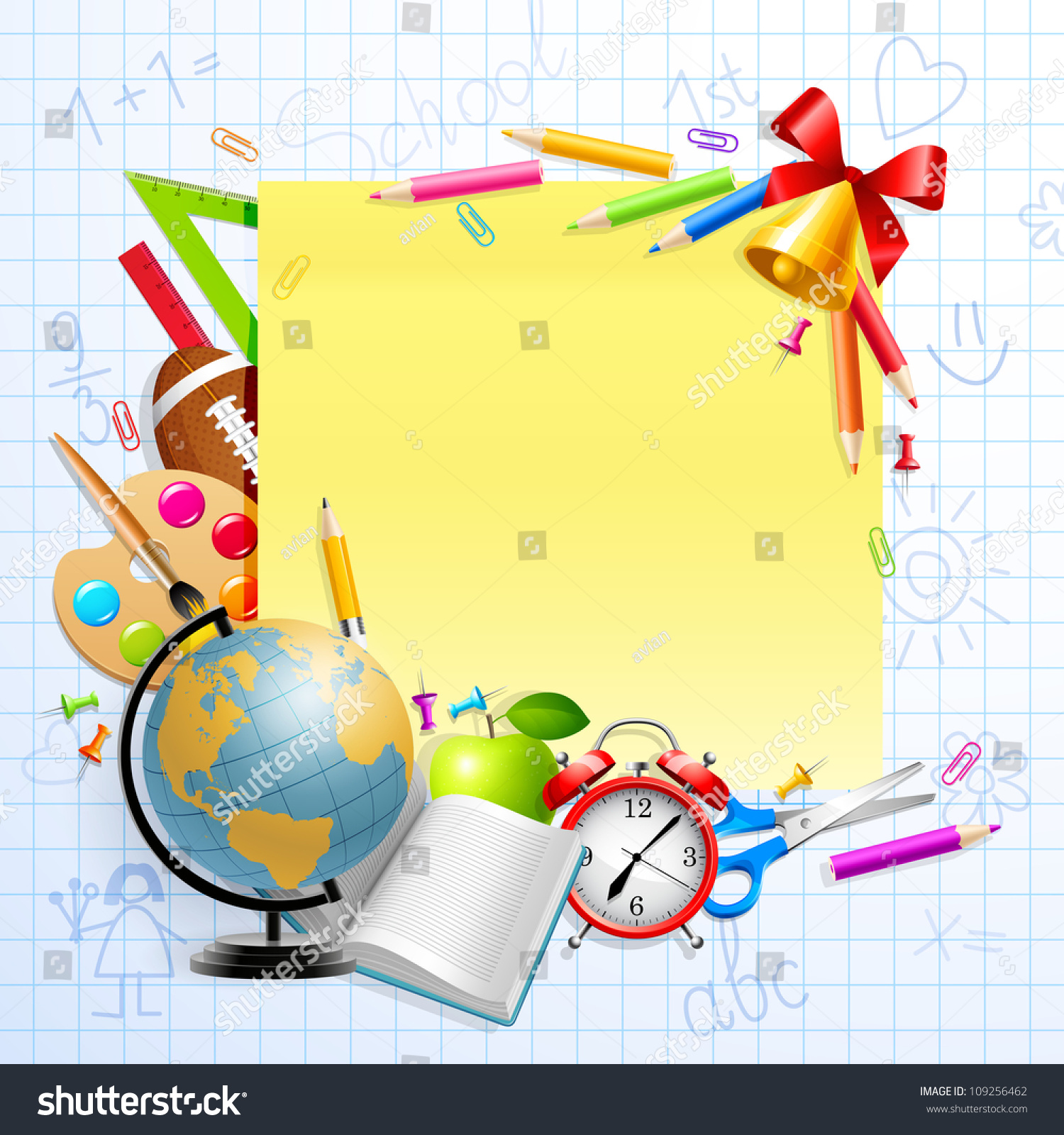 Back To School Background With Stationery And Place For Text. Check My ...