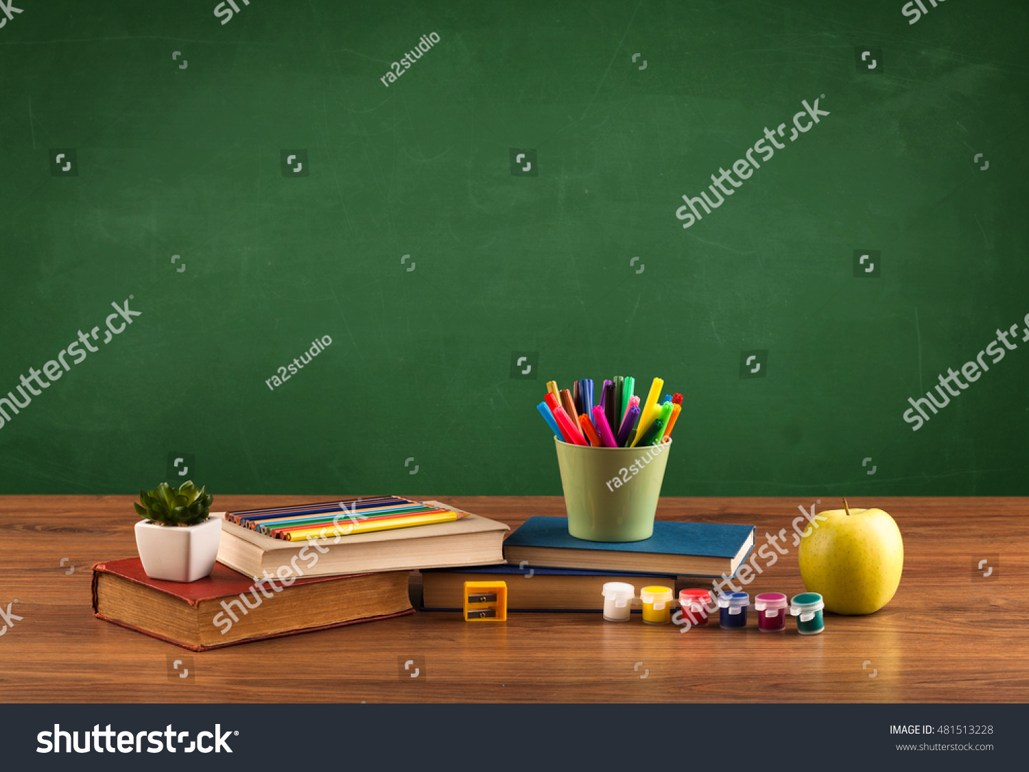 Back School Concept Clear Blackboard Background Stock Photo (Edit Now ...