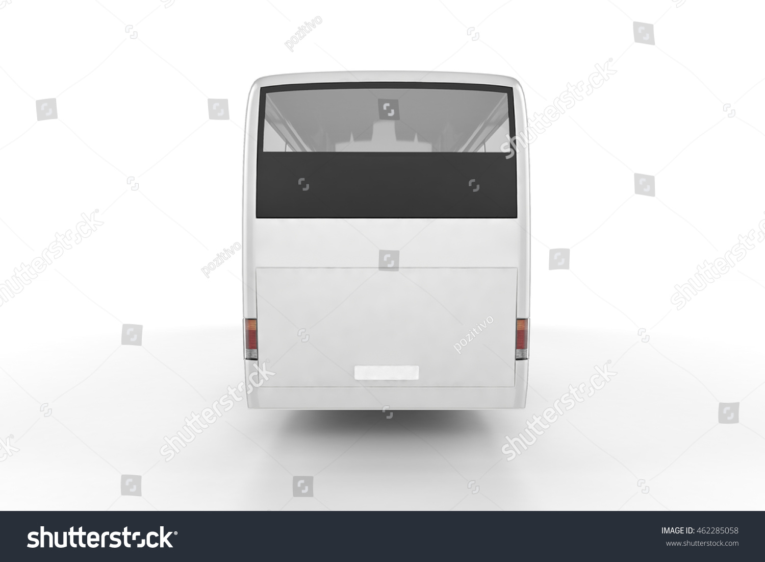 Download Back View Bus Mock On White Stock Illustration 462285058 - Shutterstock