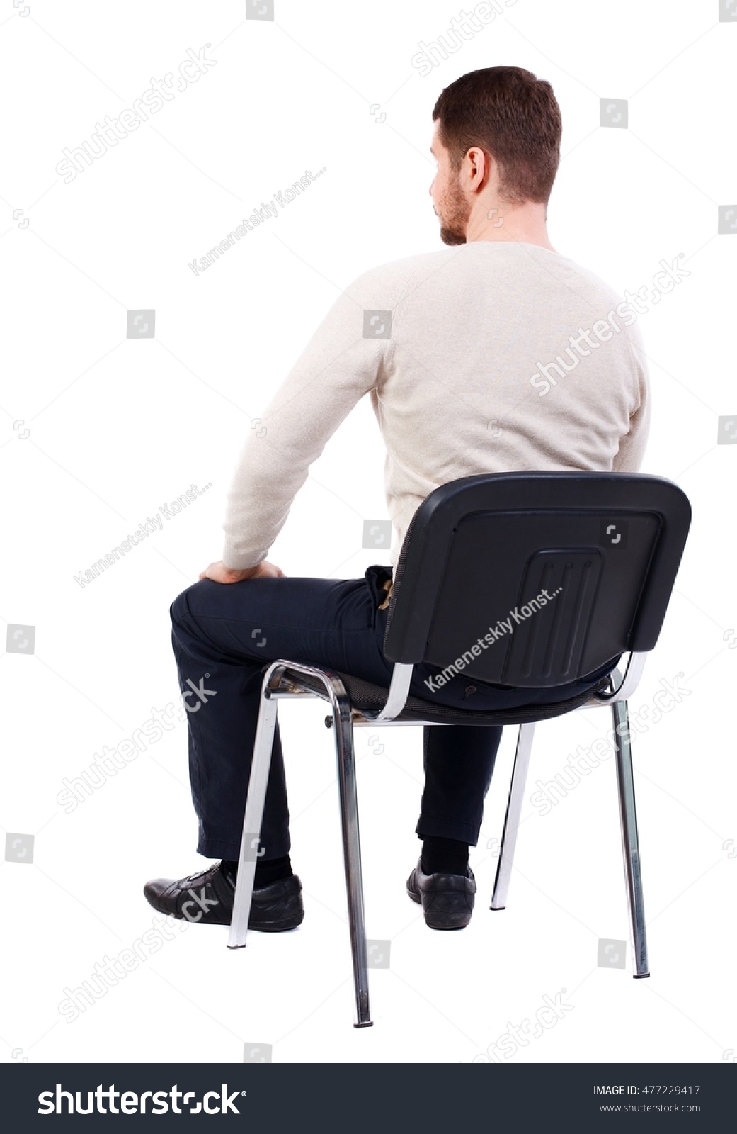 Back View Business Man Sitting On Stock Photo (Edit Now) 477229417