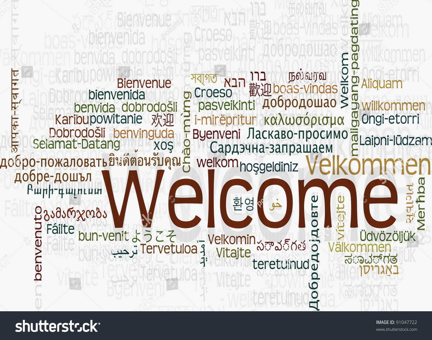 Background Concept Word Cloud Illustration Of Welcome Different ...