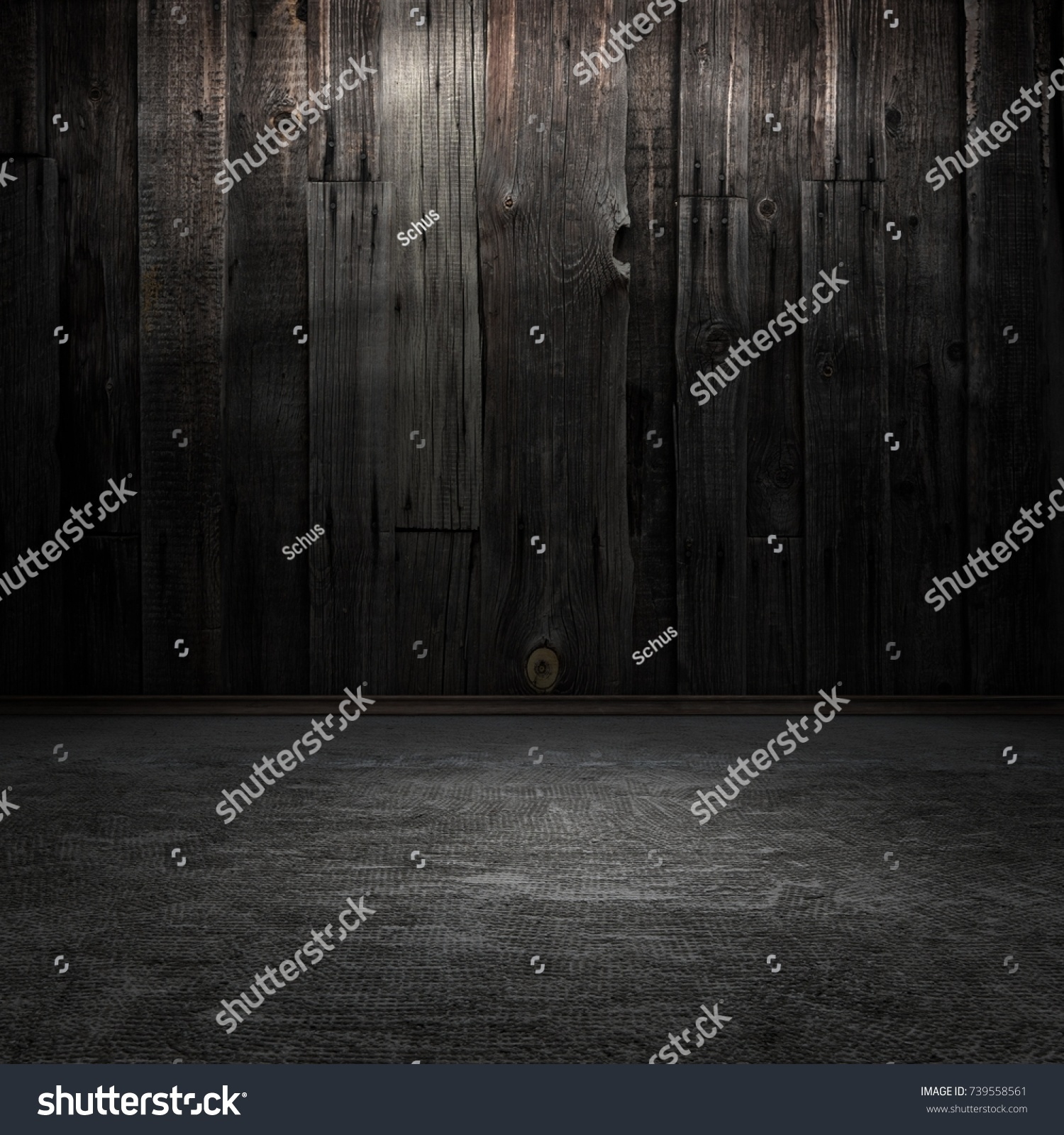 Background Dark Wooden Wall Dark Abandoned Stock Photo 739558561