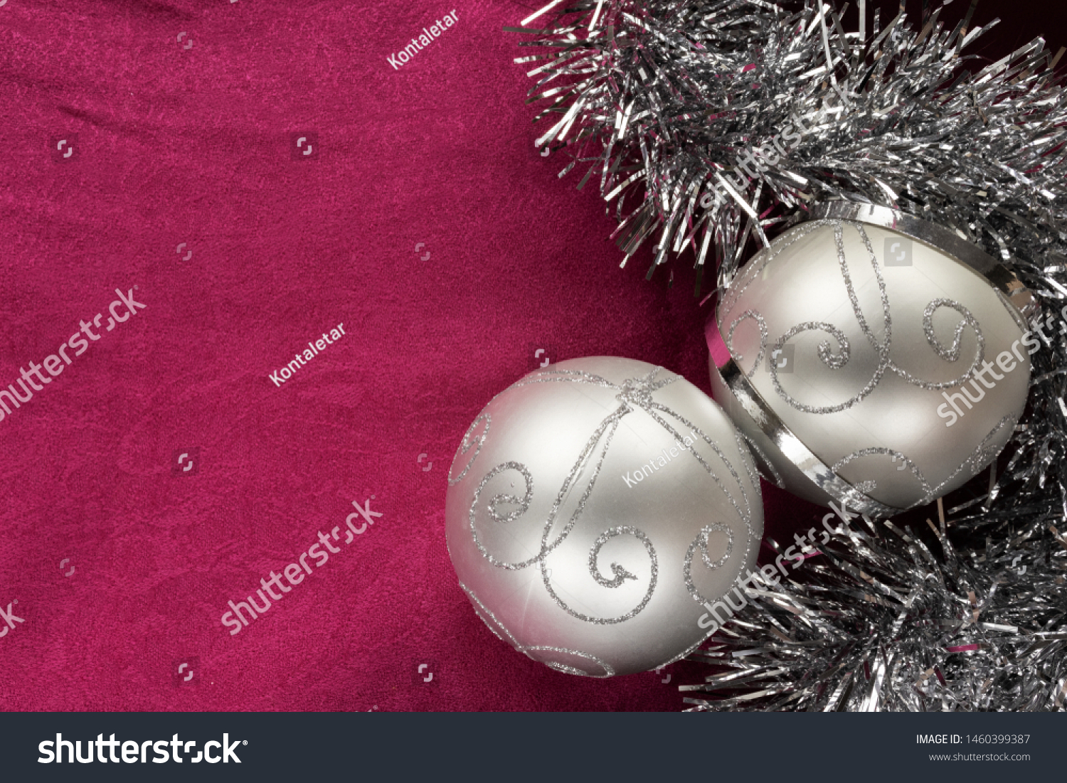 Background Form Two Silver Balls Silver Stock Photo Edit Now