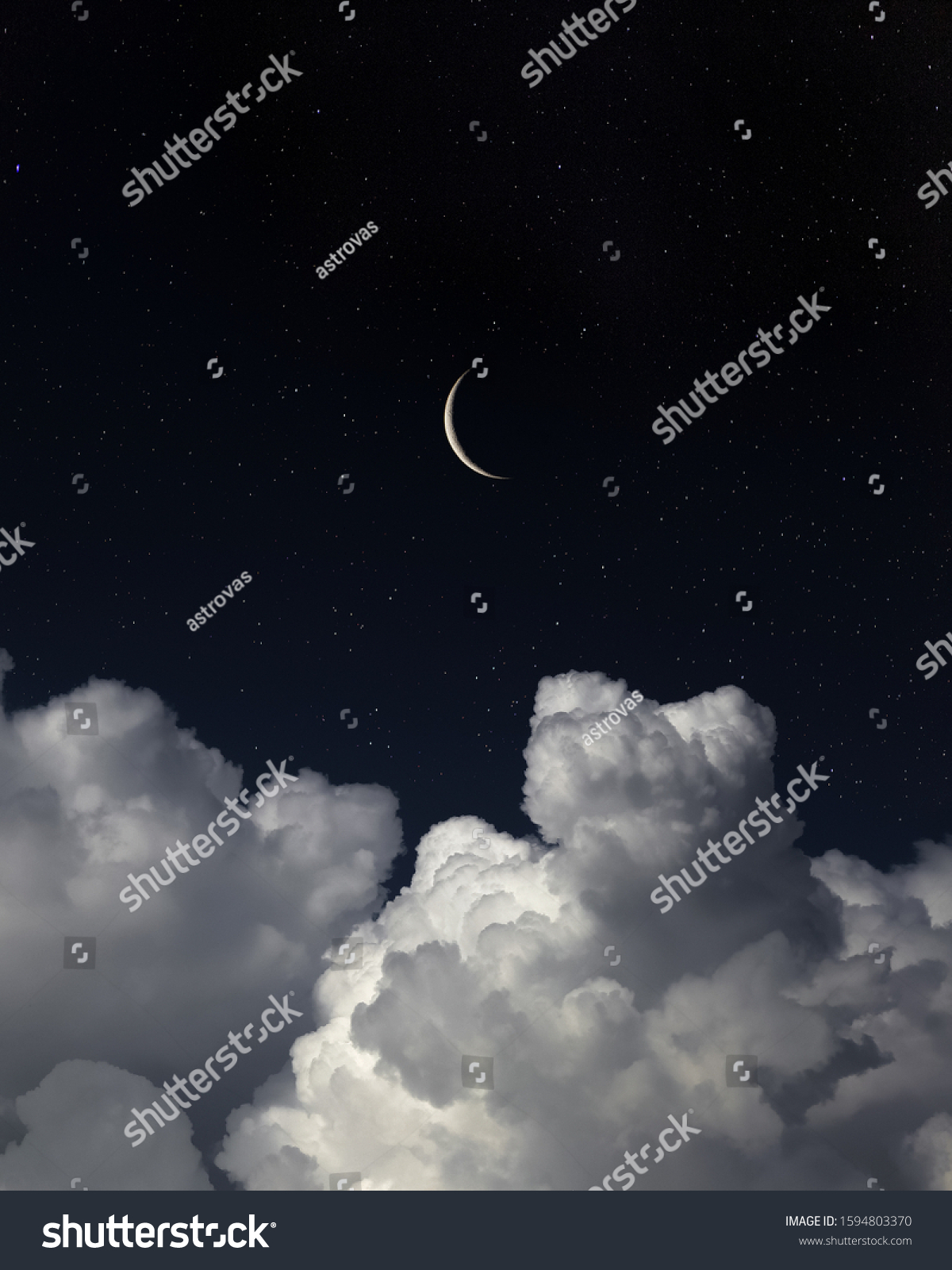 Background Moon Lunar Glowing Between Clouds Stock Photo Edit Now