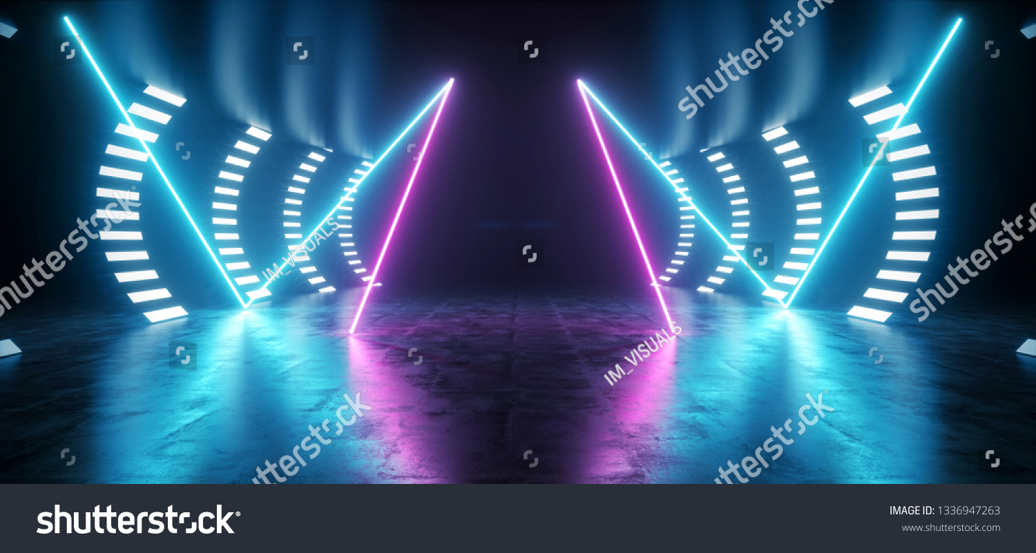 Background Neon Blue Purple Sci Fi Stock Illustration 1336947263 ...