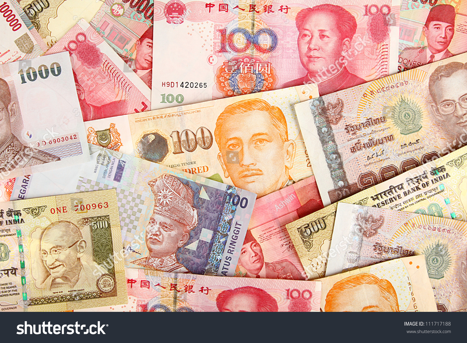 Background of asian currency.