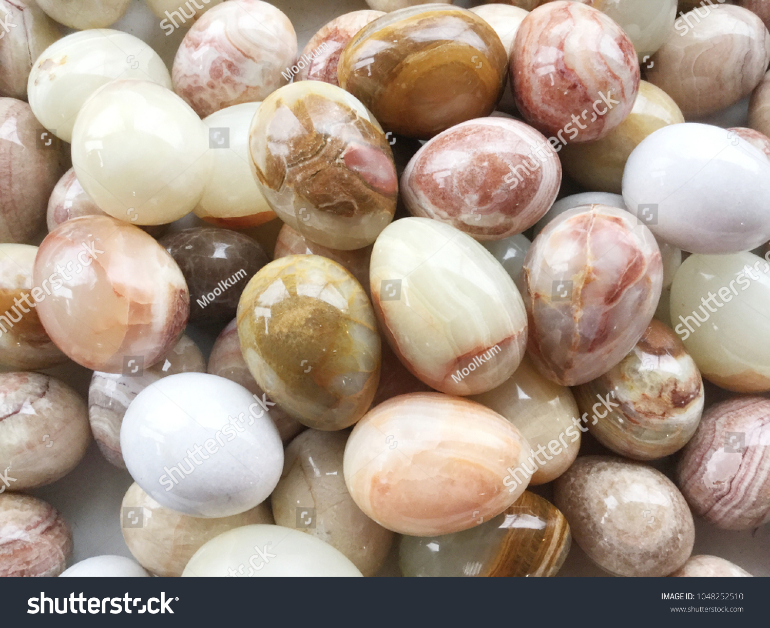 Background Onyx Stone Eggs Different Colors Stock Photo Edit Now