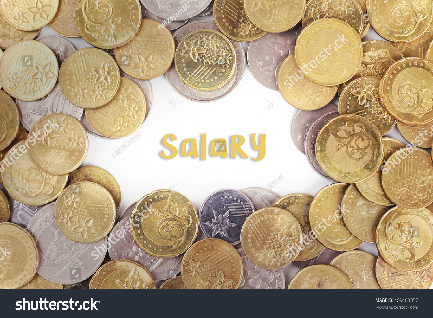 Background Gold Coin Word Salary Middle Stock Photo 469403357 - Shutterstock