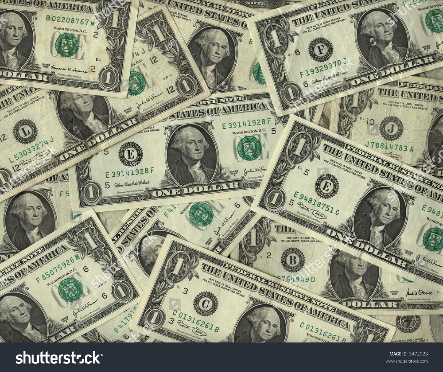 Background Us One Dollar Bills Stock Photo Edit Now 3472923