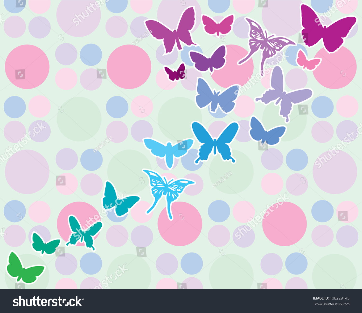 Background With Butterfly Stock Photo 108229145 : Shutterstock