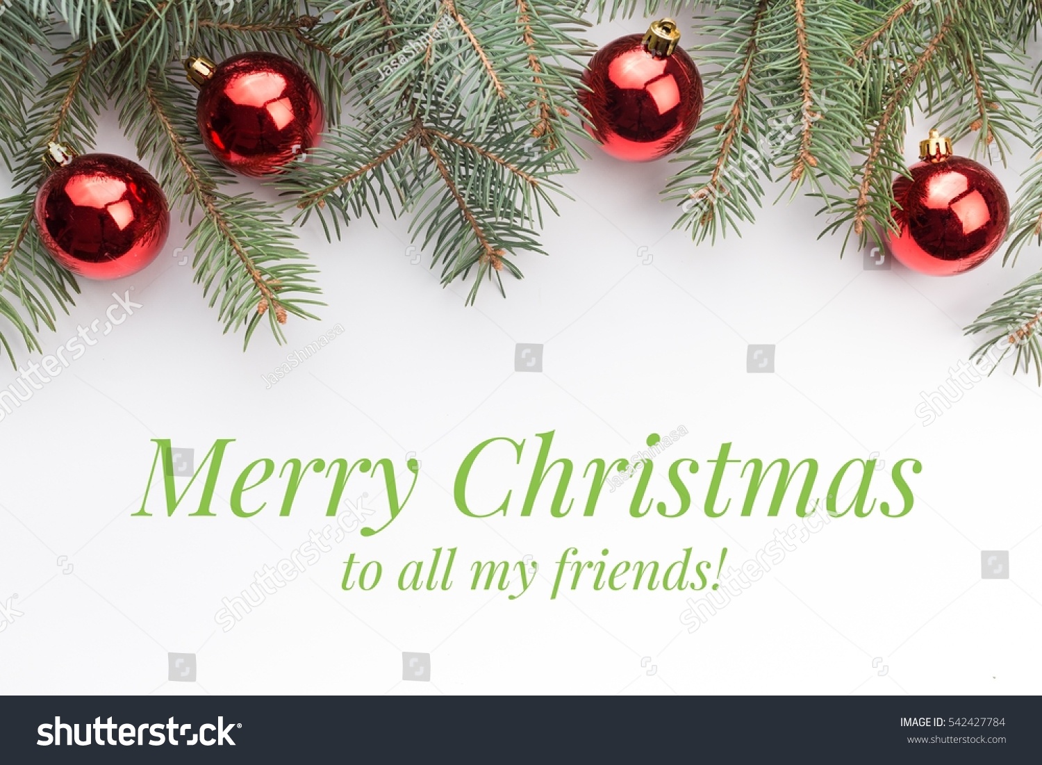 background christmas decorations message merry christmas stock photo