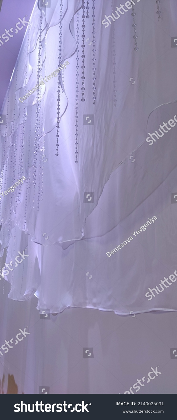 Background White Silk Fabric Crystals Stock Photo 2140025091 Shutterstock