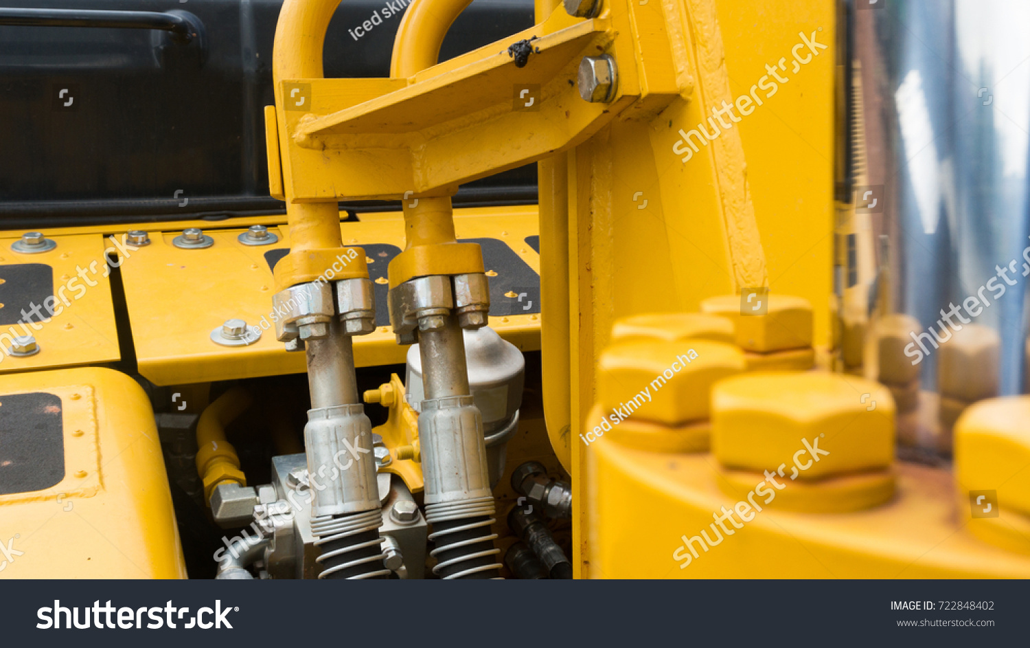 Backhoe Hydraulic Systems Stock Photo 722848402 | Shutterstock