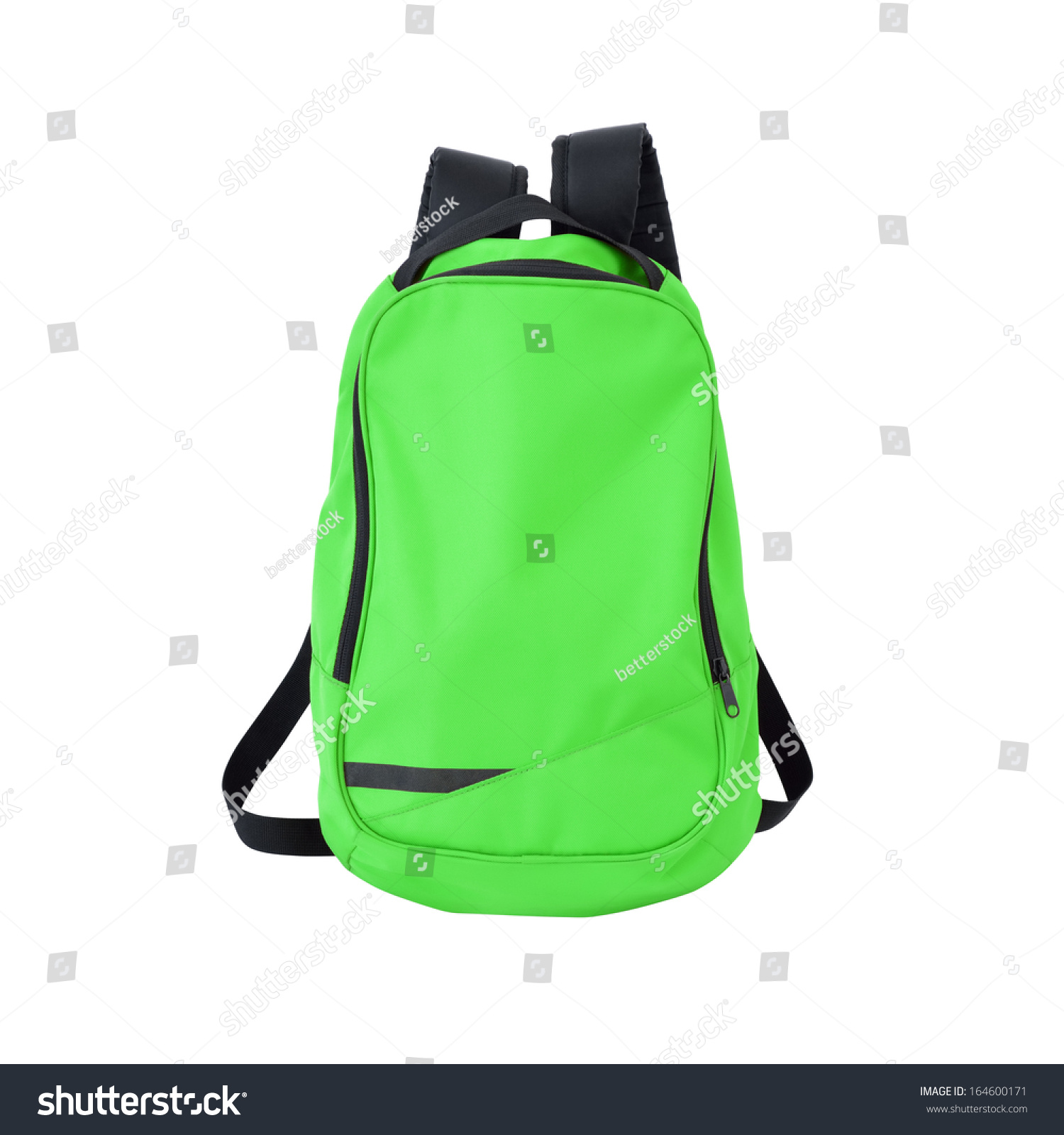 green and black backpack