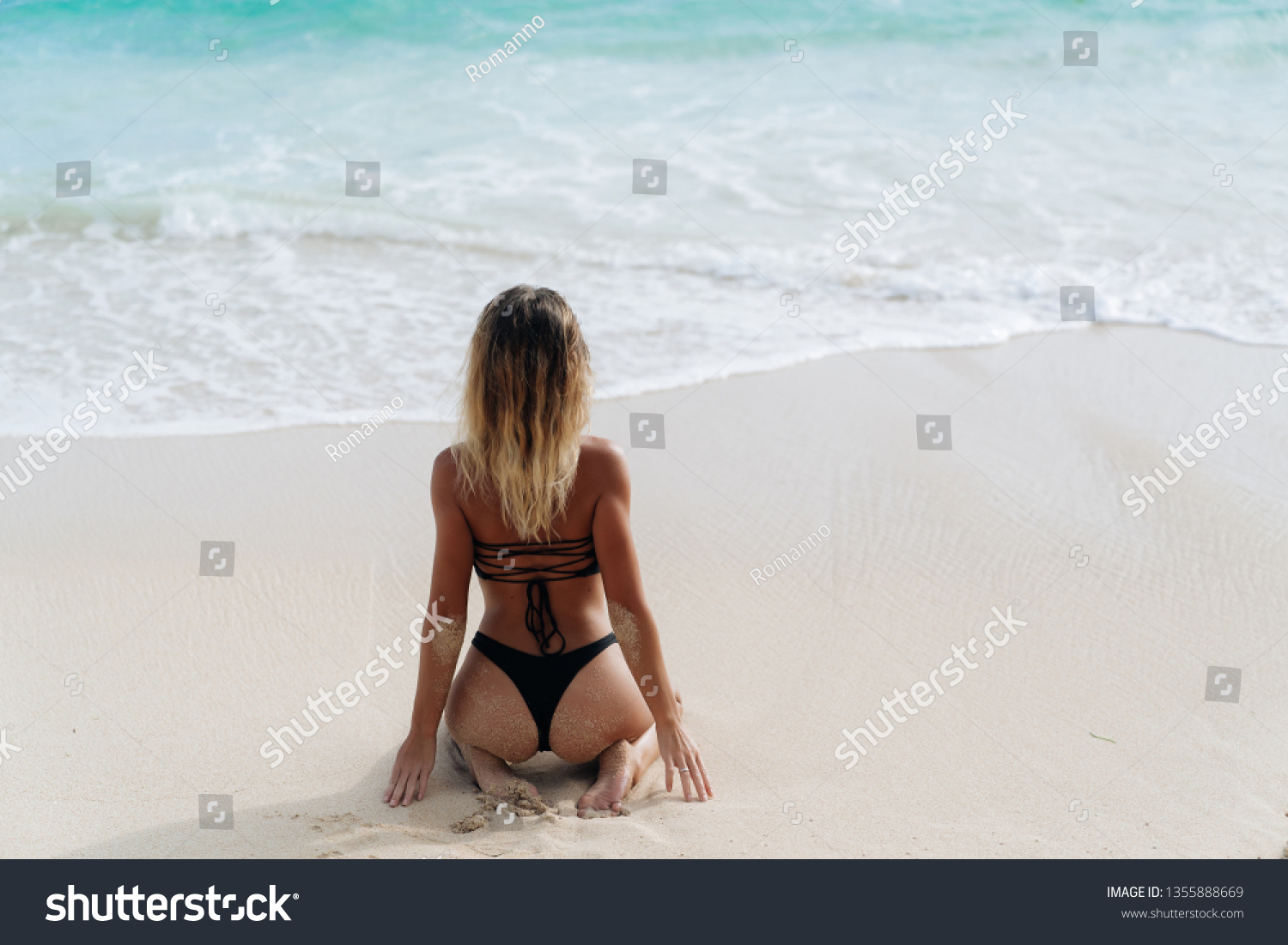 Backside View Girl Sexy Booty Black Stock Photo Shutterstock