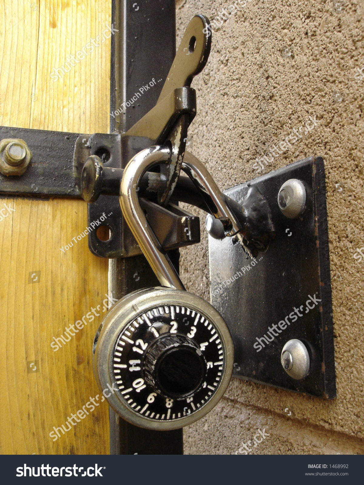 Backyard Door Lock Stock Photo Edit Now 1468992