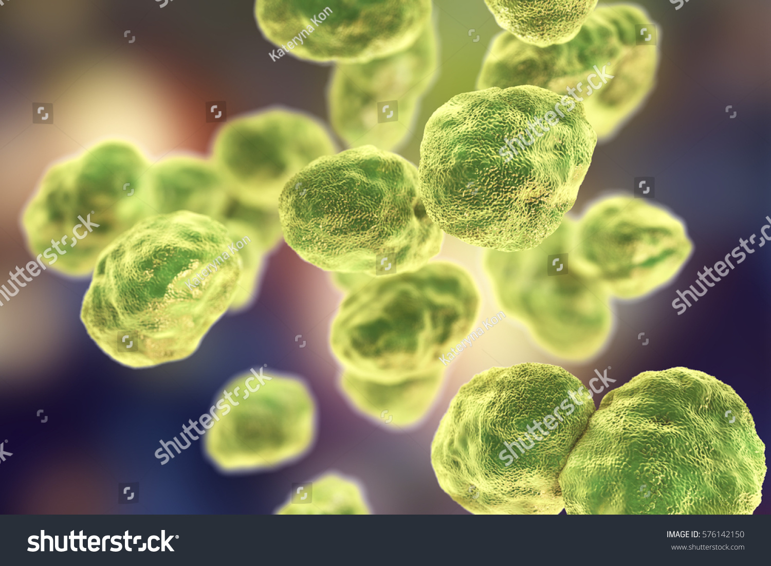 Bacteria Francisella Tularensis 3d Illustration Gramnegative Stock ...