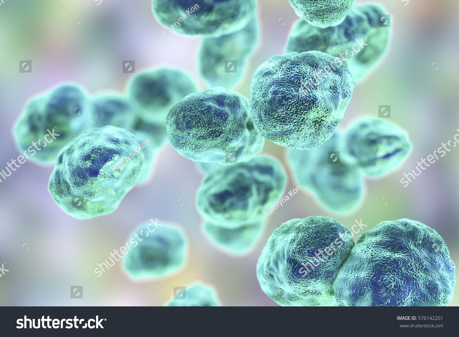 Bacteria Francisella Tularensis 3d Illustration Gramnegative Stock ...