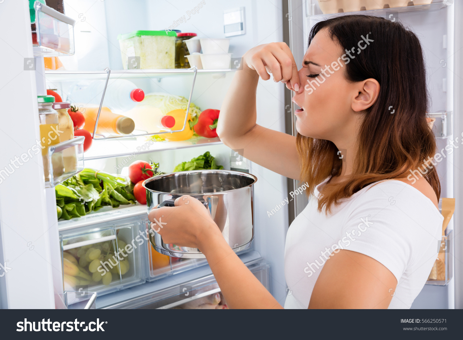 Bad Smell Refrigerator Stock Photo (Edit Now) 566250571 Shutterstock