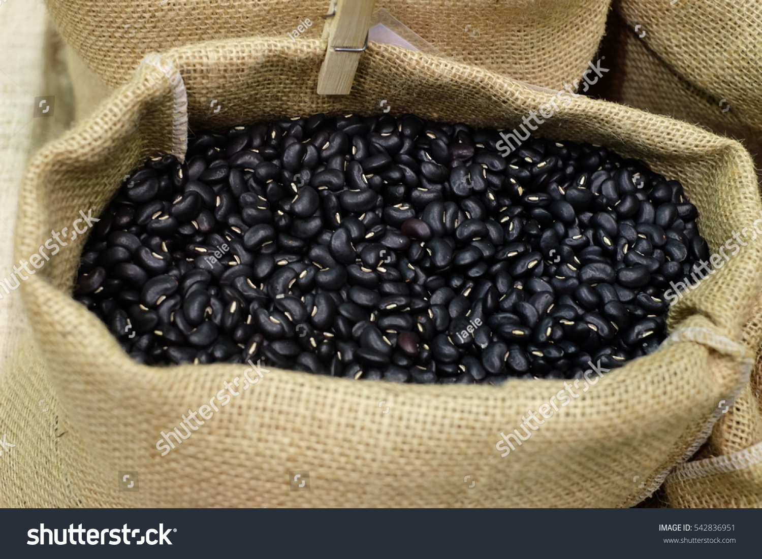 Bag Of Black Beans In The Market Bag Of Black Beans In The Market