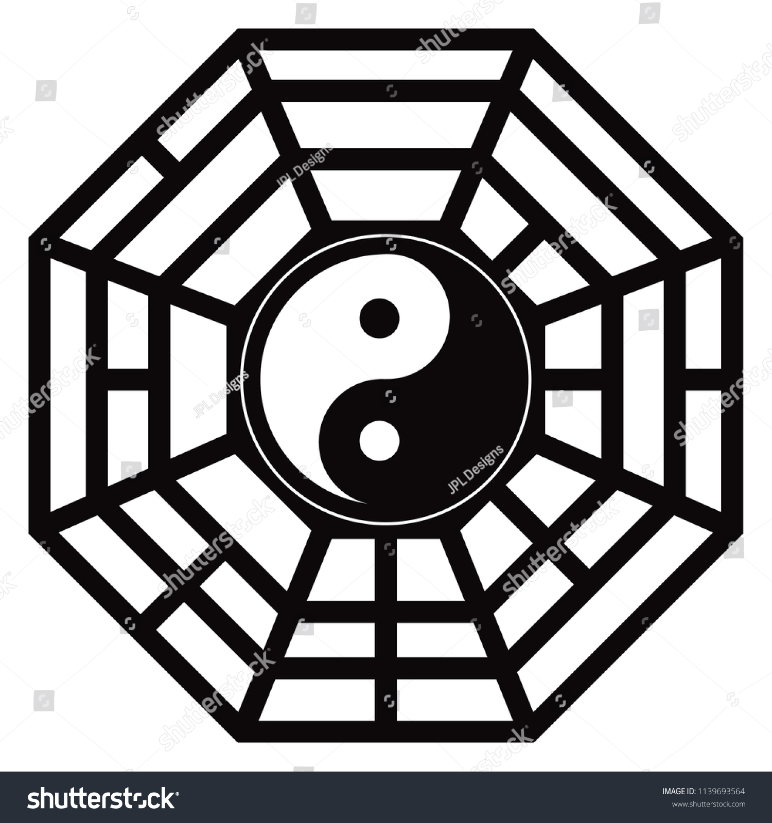 Bagua Trigram Yin Yang Eight Symbolstaoist Stock Illustration 1139693564 Shutterstock 