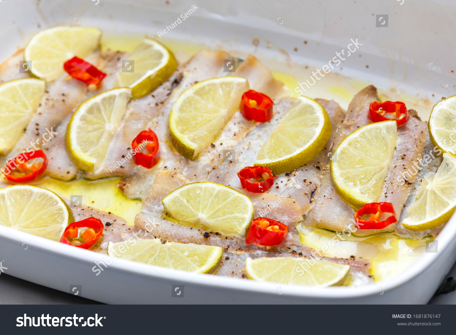  Soft Green Dual Curve Template Design Featuring Baked Cod Fish with Lemon