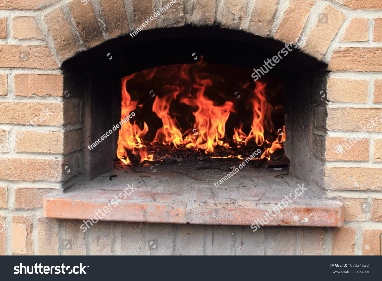 Baking Bread Woodfired Oven Stock Photo Edit Now 187324922