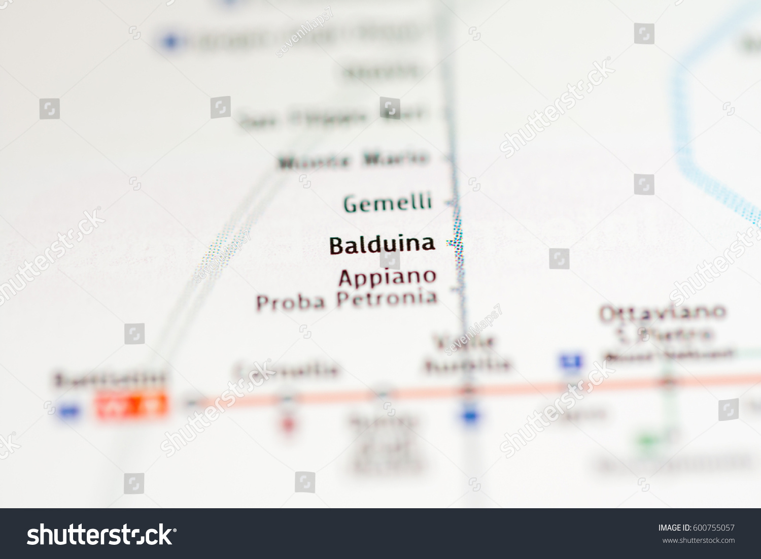 Balduina Station Rome Metro Map Stock Photo (Edit Now) 600755057